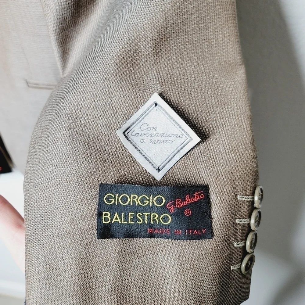 Giorgeo Balestro Wool Tan Sports Coat